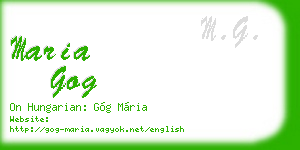 maria gog business card